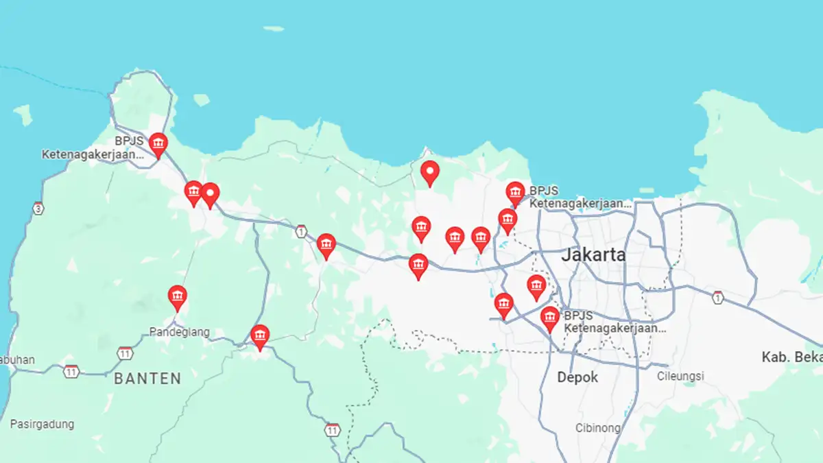 Lokasi BPJS Ketenagakerjaan Banten