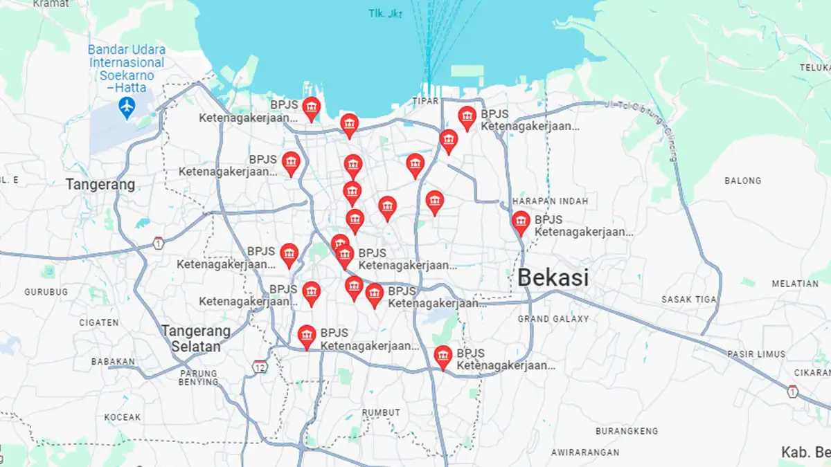 Lokasi BPJS Ketenagakerjaan DKI Jakarta