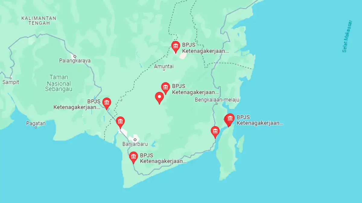 Lokasi BPJS Ketenagakerjaan Kalimantan Selatan