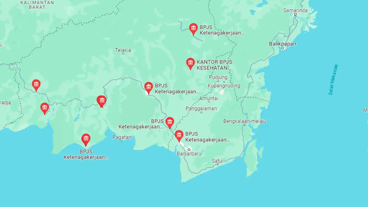 Lokasi BPJS Ketenagakerjaan Kalimantan Tengah