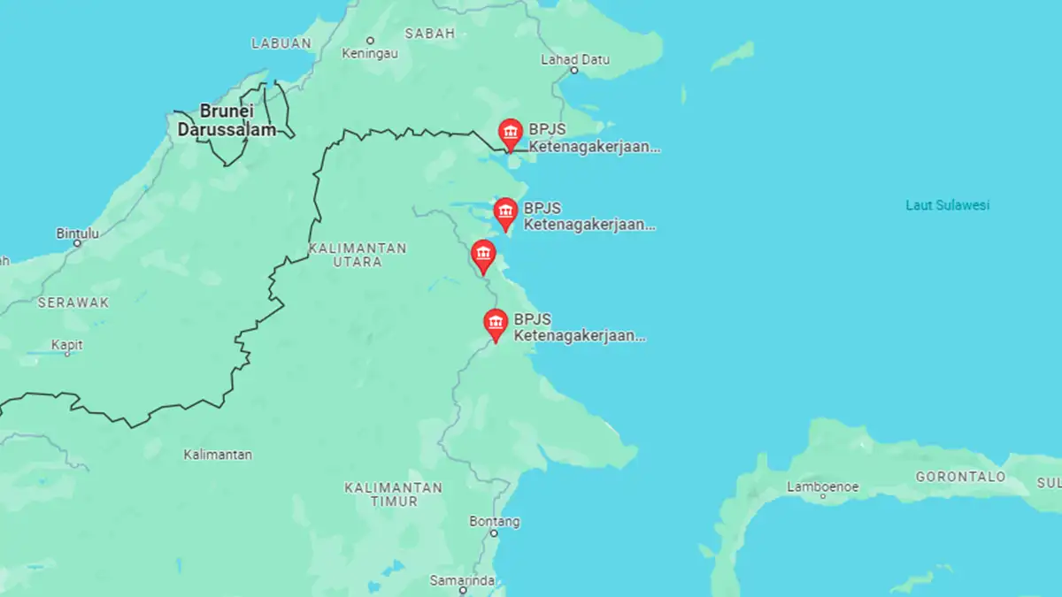 Lokasi BPJS Ketenagakerjaan Kalimantan Utara