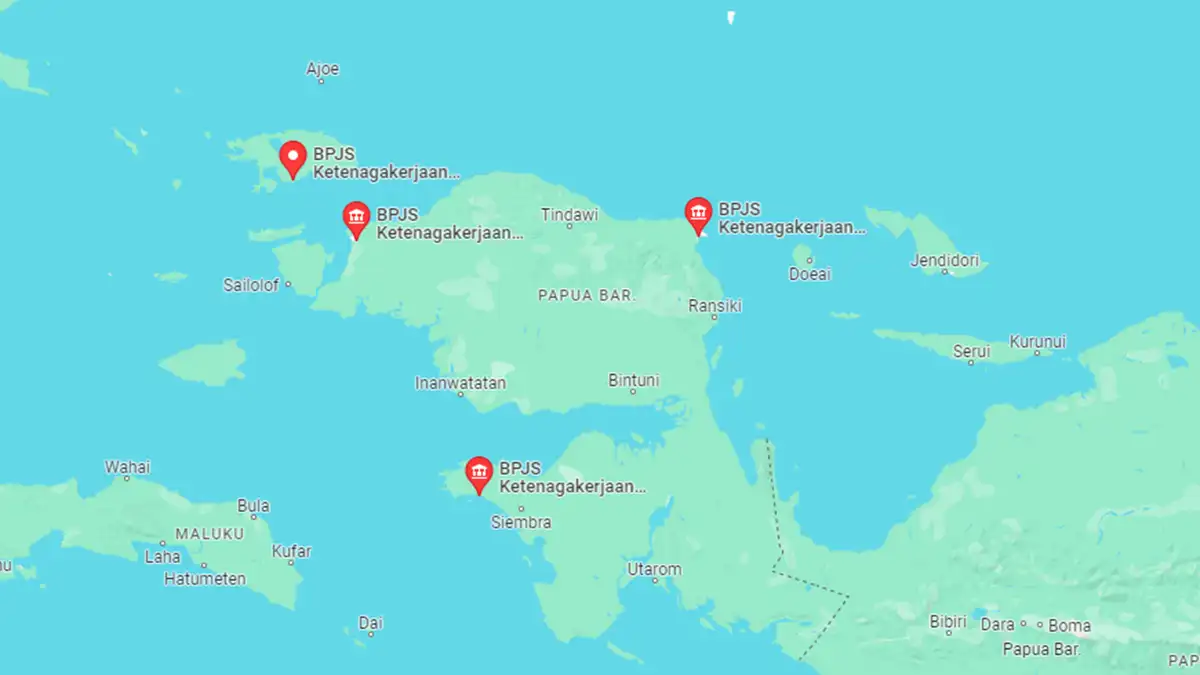 Lokasi BPJS Ketenagakerjaan Papua Barat