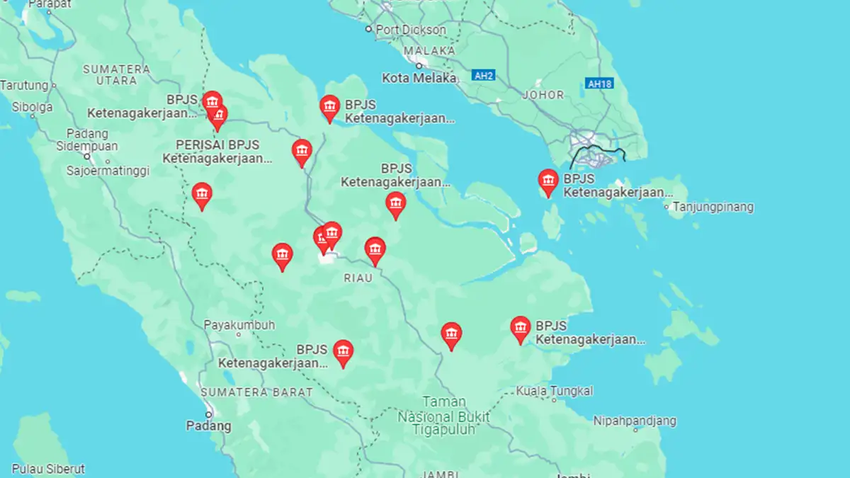 Lokasi BPJS Ketenagakerjaan Riau